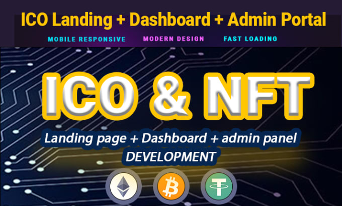 create ico landing website with dashboard admin panel