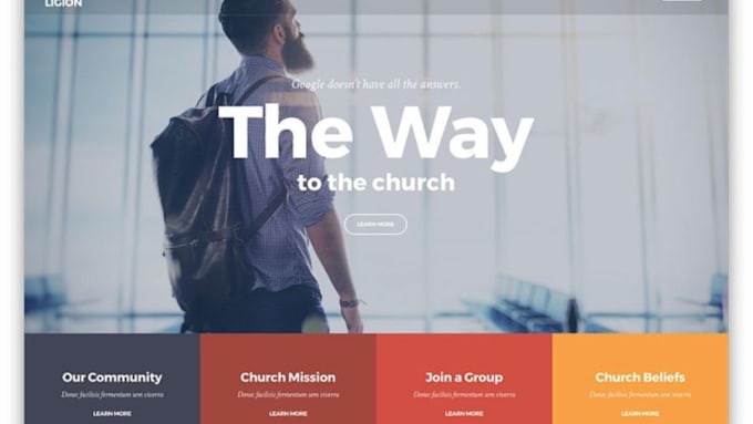 design church website, ministry website, livestreaming, charity wix website