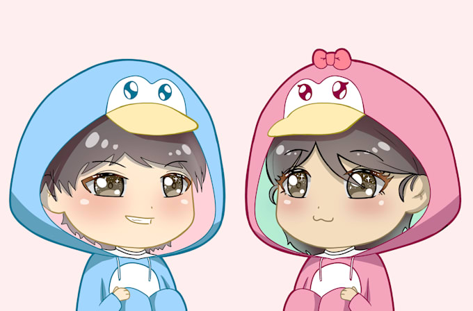 draw cute chibi anime for you
