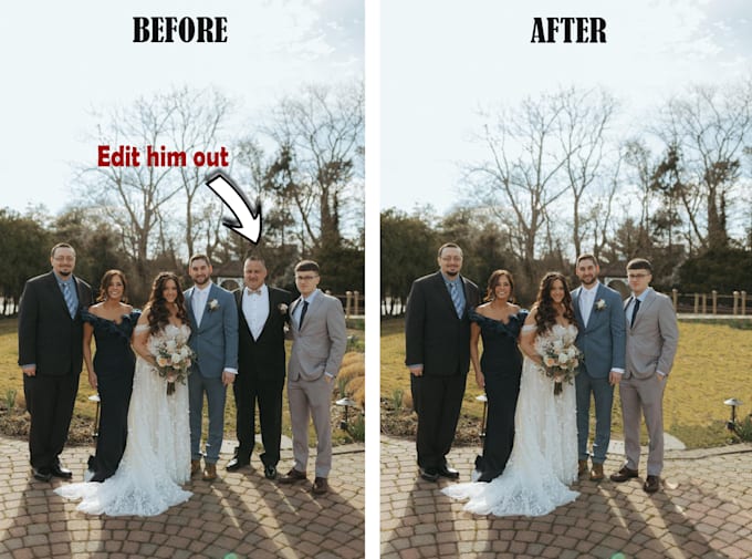 remove person from your group photo, realistic manipulation
