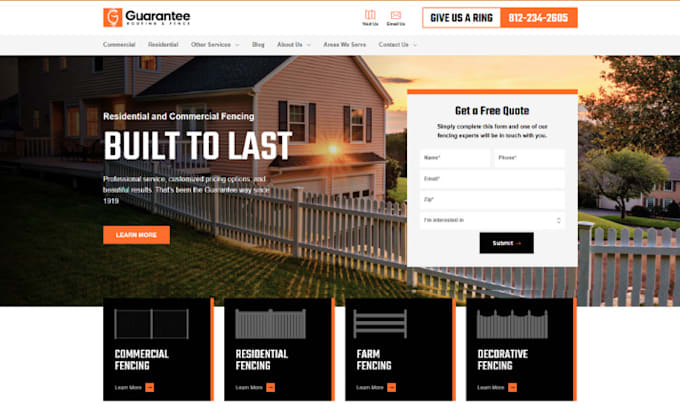 design fence builder website deck construction website