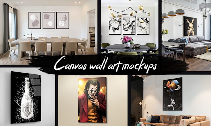 create mockups for your canvas wall art designs and posters