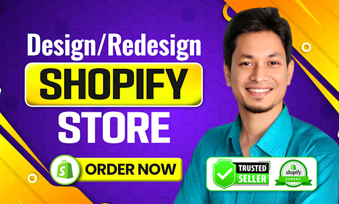 build, design or redesign shopify website, shopify store, dropshipping store