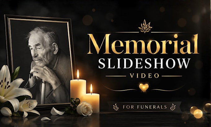 do funeral photo slideshow, memorial tribute in 24 hours