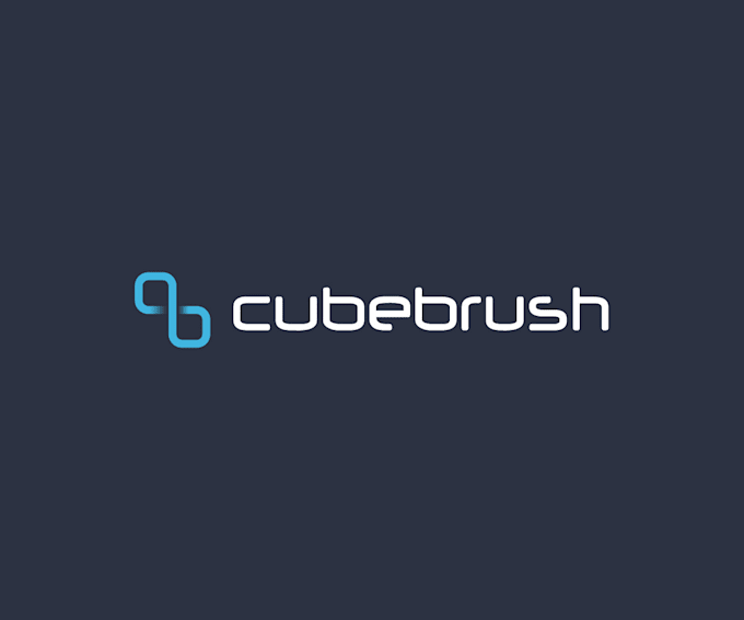 design absolutely outstanding cube brush logo