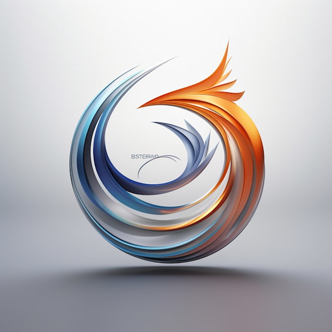 stylish 3d business logo design