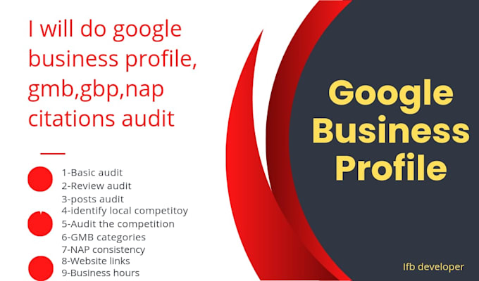 audit your google my business profile, gmb, gbp listings