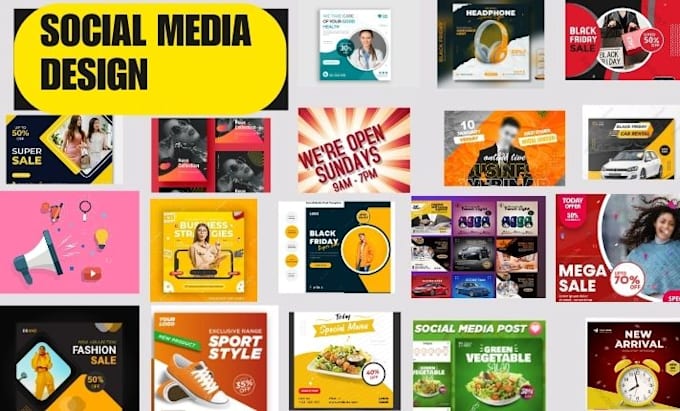 design creative social media posts or banners