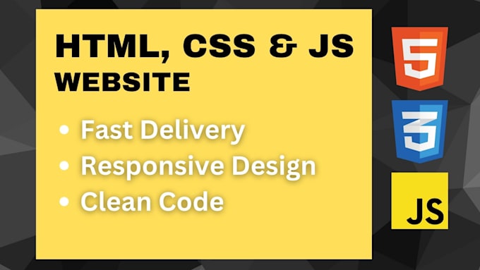 Create a responsive website with html, css and js by Adicesula | Fiverr