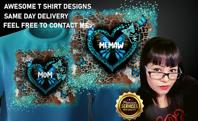 do custom t shirt designs same day delivery available