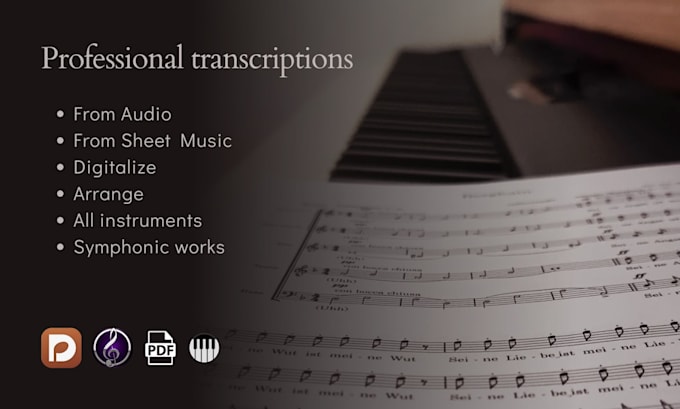 professionally transcribe your music into clean sheet music