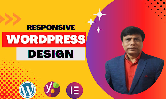create and design a responsive wordpress website or blog with elementor pro