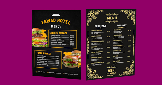 Menu Looks Like Design modern and professional restaurant menu design by Alisher ...