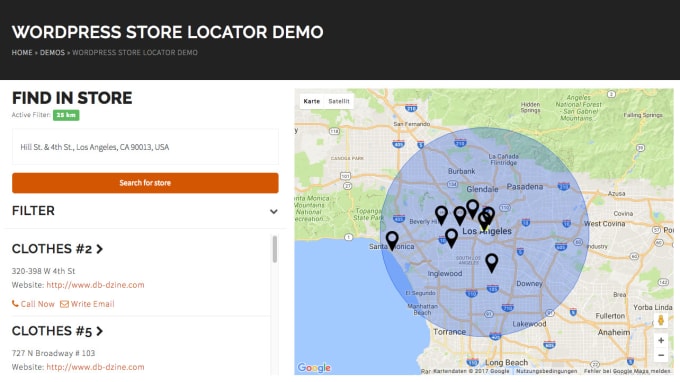 create wordpress store locator page in business website