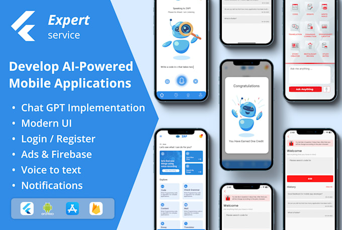 Build ai saas, ai web app, ai chatbot using chatgpt flutter by ...