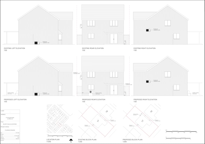draw UK planning permission drawings ac installation