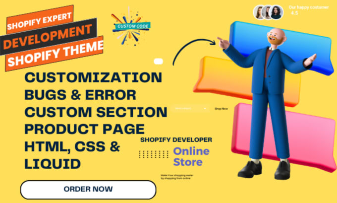 Do shopify custom theme code bugs fix html css javascript liquid by ...