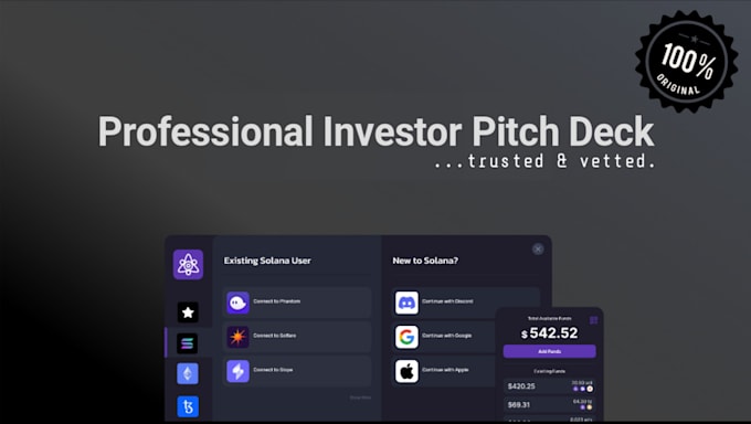 design professional pitch deck that will impress your investors