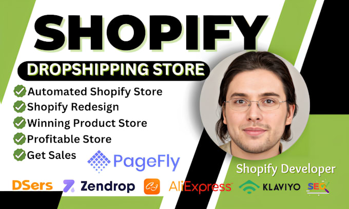 I will create shopify dropshipping store, dropshipping website, shopify website design