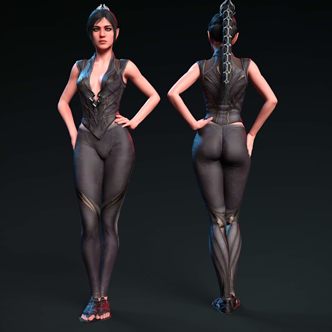 make you game ready 3d characters that are well rigged
