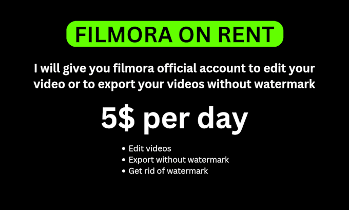 provide filmora 11 on rent to export your video