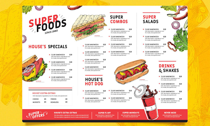 Create a restaurant food menu design within 24 hours by Bismakaniz | Fiverr