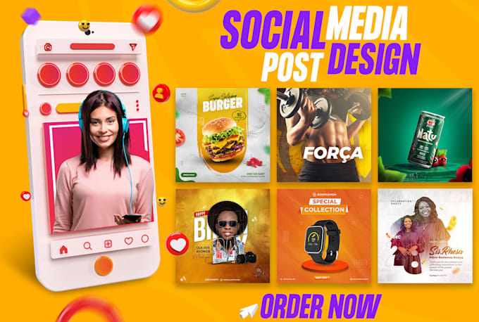 do 30 social media post design, carousel posts, banner ads design