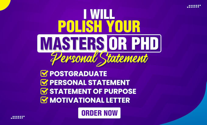 edit your postgraduate, law school, MBA personal statement