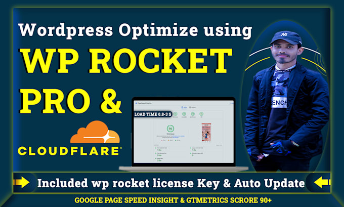 wordpress speed optimize using wp rocket with cloudflare cdn