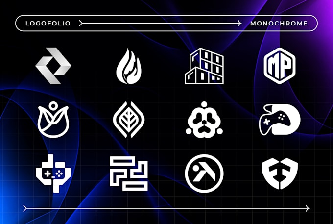 do premium monochrome logo design