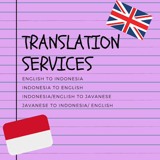 translate from english to indonesia or javanese