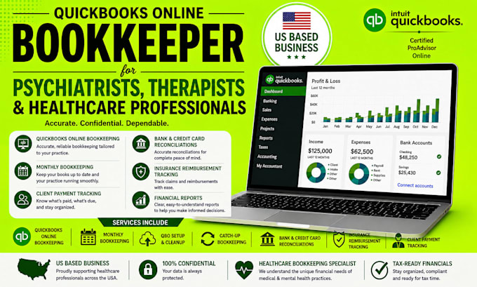 quickbooks online bookkeeper for psychiatrists and therapists