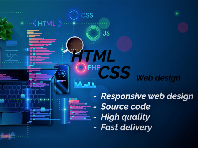 Design responsive website using html css bootstrap website by ...