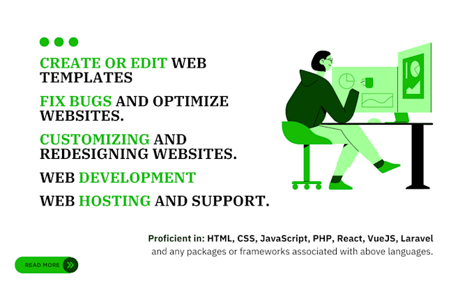 fix or customize website or web template