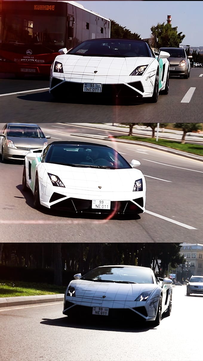 professional car video editing with creative effects
