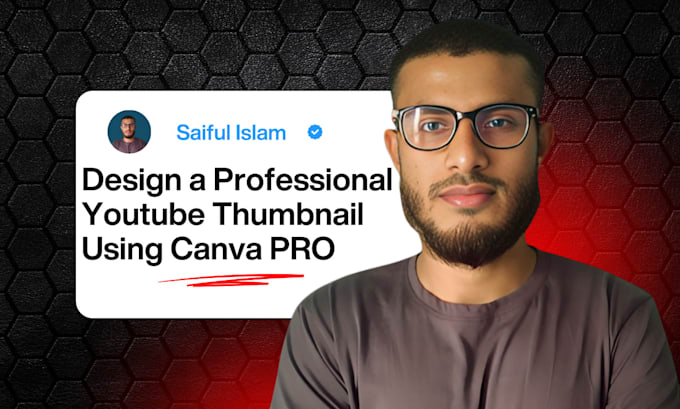 design a premium youtube thumbnail design using canva pro