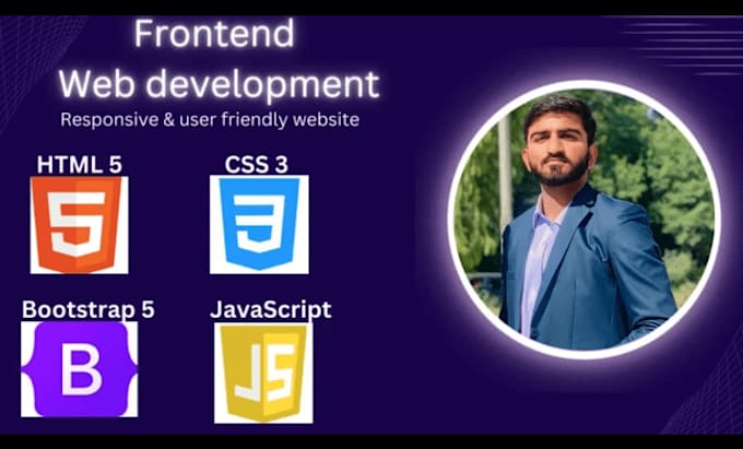 Do frontend web development in html css bootstrap javascript by ...