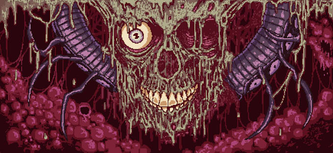 draw horror and scifi pixel art