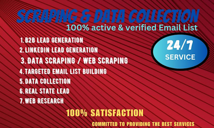 do internet research, data scraping and data collection
