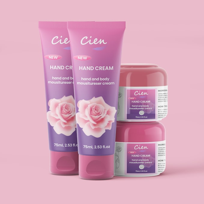 do modern and elegant product packaging and label design