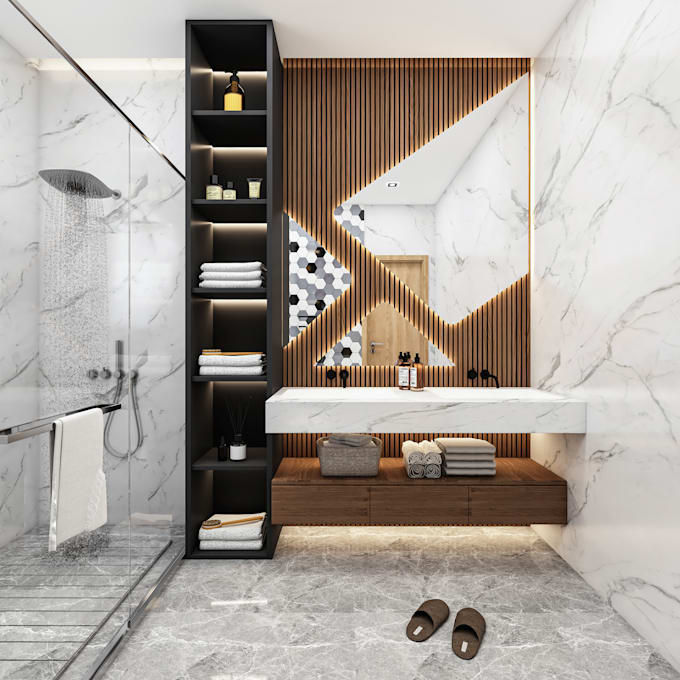 create luxurious 3d renderings and layouts for your bathroom