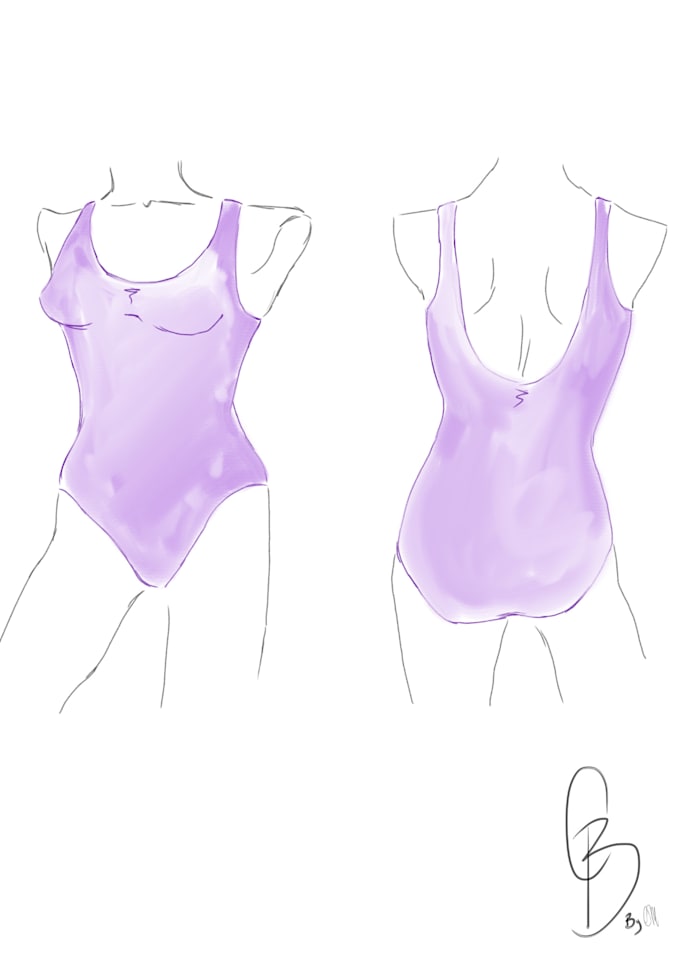 Basic printable leotard pattern by Carniballerina Fiverr