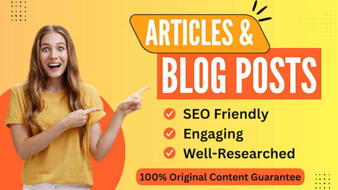 do SEO article writing, content writing, and blog post writing