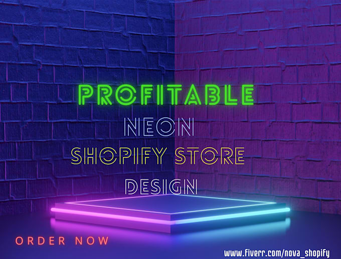 Design a highly profitable neon sign shopify store, neon sign website