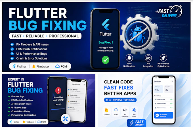 fix flutter firebase bugs push notifications and api issues