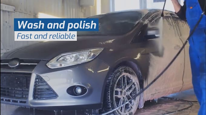 make a car washing, car repair service promo video