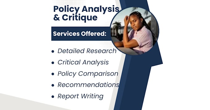 conduct social and political policies research, analysis, and critique
