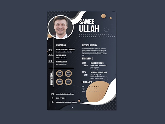make professional resume design or modern cv template