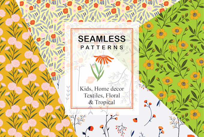 create seamless repeat pattern designs for fabric and wallpaper