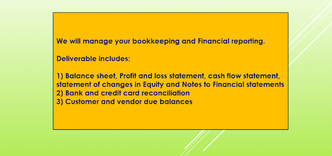 manage your bookkeeping and financial reporting